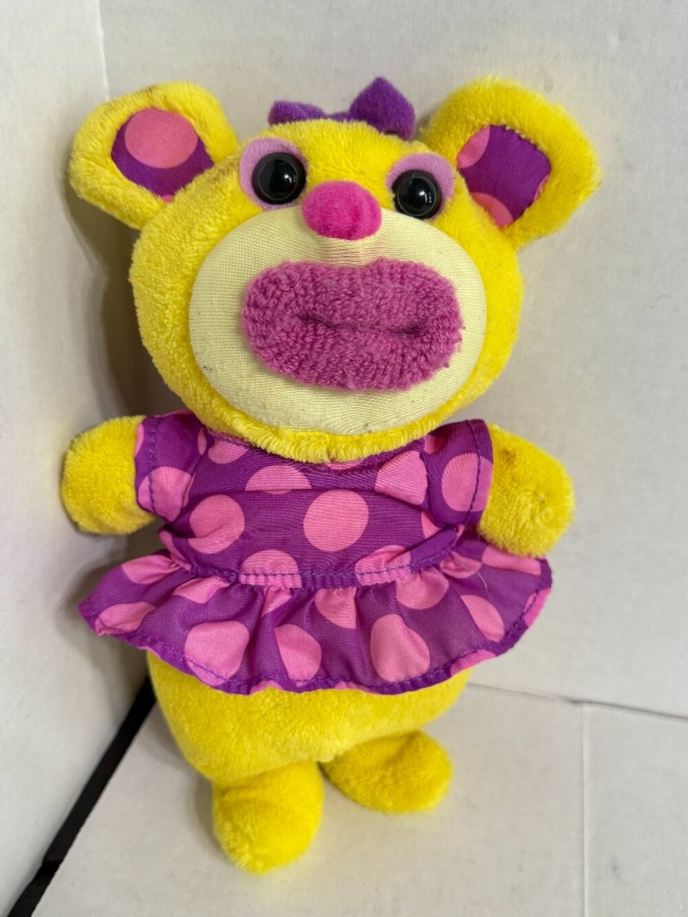 Sing-A-Ma-Lings Frankie Funrise Plush Toy Yellow Purple Pink Dress Works 2016  F